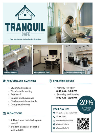 Tranquil Cafe Flyer